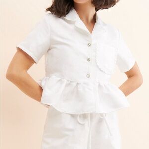 Sister Jane White Ruffled Blouse